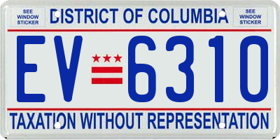 DC license plate EV6310