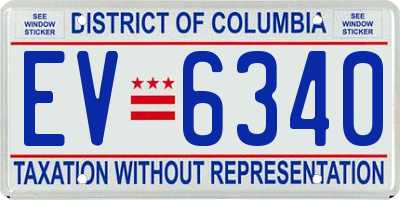 DC license plate EV6340