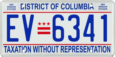 DC license plate EV6341