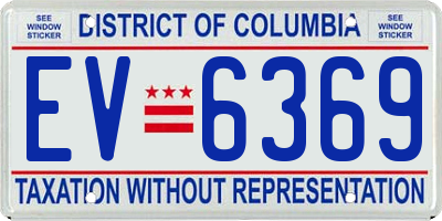 DC license plate EV6369