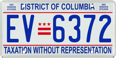 DC license plate EV6372