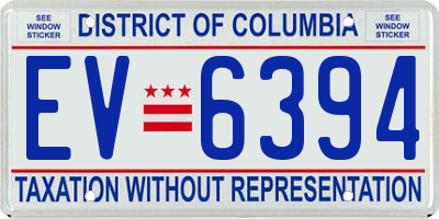 DC license plate EV6394