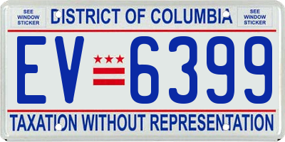 DC license plate EV6399