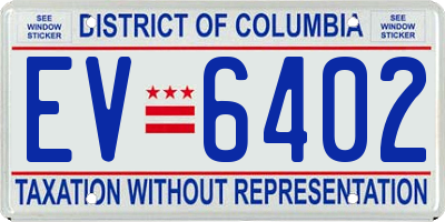 DC license plate EV6402