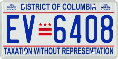 DC license plate EV6408