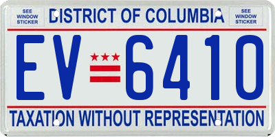 DC license plate EV6410