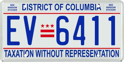 DC license plate EV6411