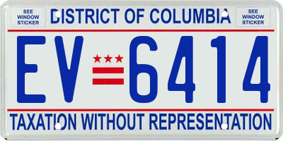 DC license plate EV6414