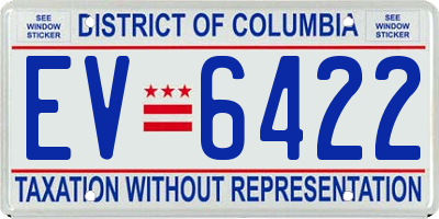 DC license plate EV6422