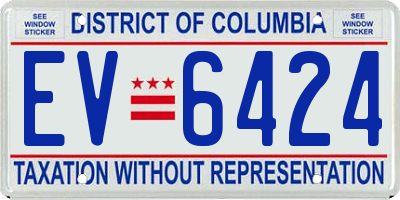 DC license plate EV6424