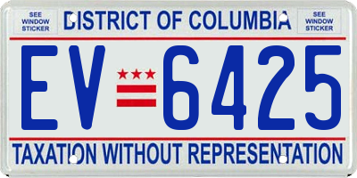 DC license plate EV6425