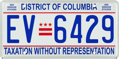 DC license plate EV6429