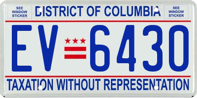 DC license plate EV6430