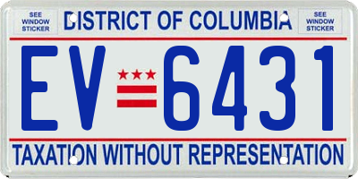 DC license plate EV6431