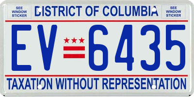 DC license plate EV6435