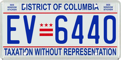 DC license plate EV6440