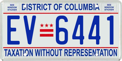 DC license plate EV6441