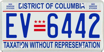 DC license plate EV6442