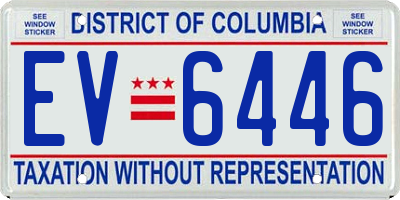 DC license plate EV6446