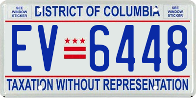 DC license plate EV6448