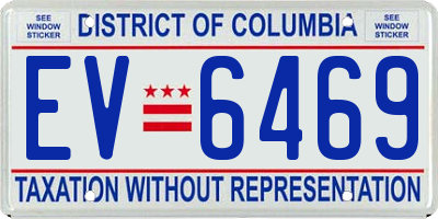 DC license plate EV6469