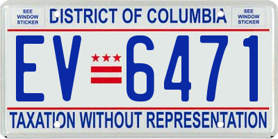 DC license plate EV6471