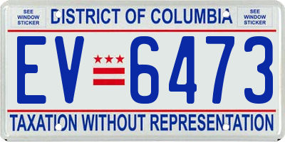 DC license plate EV6473