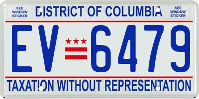 DC license plate EV6479
