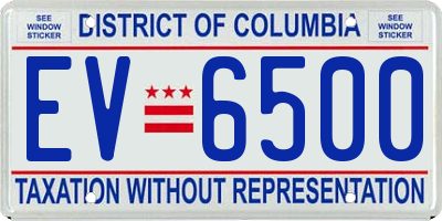 DC license plate EV6500