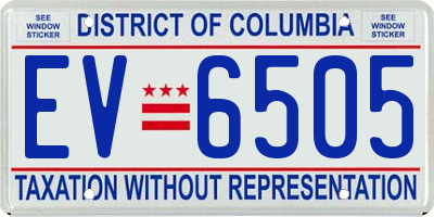 DC license plate EV6505