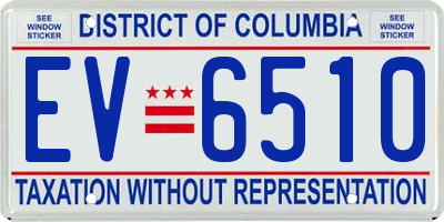 DC license plate EV6510