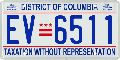 DC license plate EV6511