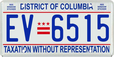DC license plate EV6515