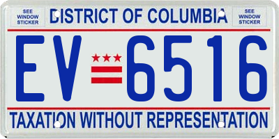 DC license plate EV6516