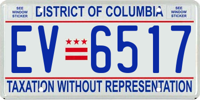 DC license plate EV6517