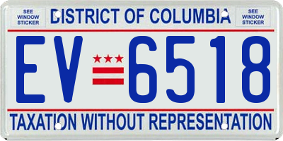 DC license plate EV6518