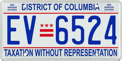 DC license plate EV6524