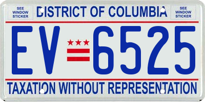 DC license plate EV6525