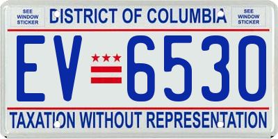 DC license plate EV6530
