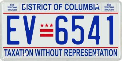 DC license plate EV6541