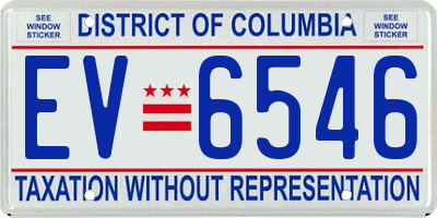 DC license plate EV6546