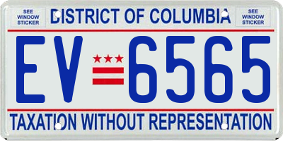DC license plate EV6565