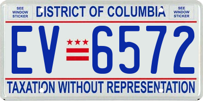 DC license plate EV6572