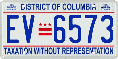 DC license plate EV6573