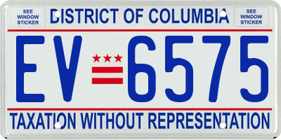 DC license plate EV6575