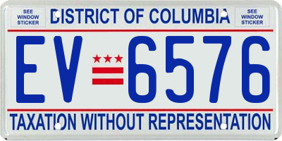 DC license plate EV6576