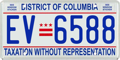 DC license plate EV6588