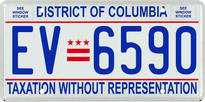DC license plate EV6590