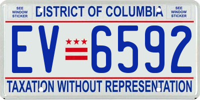 DC license plate EV6592