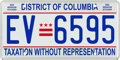 DC license plate EV6595